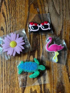 Bag Charm Accessories Flamingo Pink Flower Blue Turtle Heart Sunglasses for Bogg